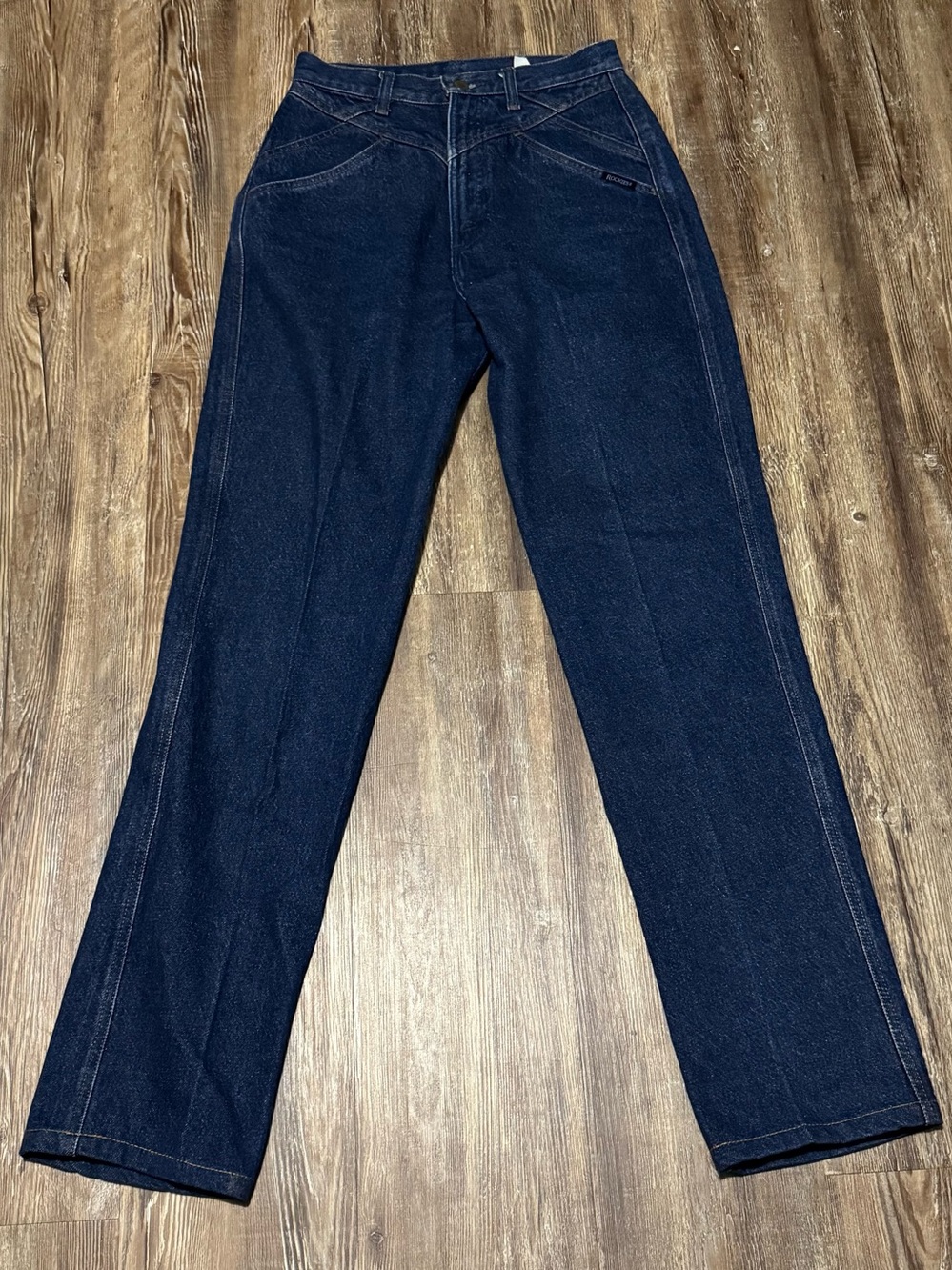 Vintage Rockies Straight Leg Jeans Women's 9/29 Bareback Dark Wash Western Denim